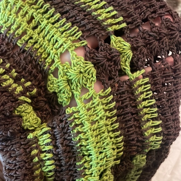 NWOT FREE PEOPLE Large Beach Cover up DONNI Sweater Set Crochet Skirt Crop Top - Picture 10 of 14